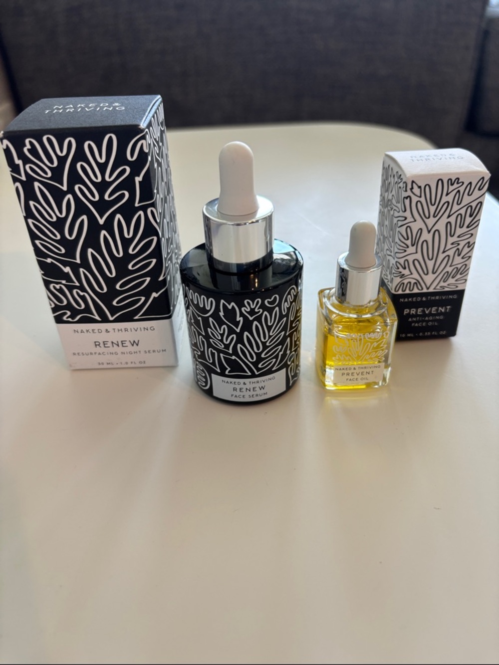 Naked & Thriving RENEW Resurfacing Night Serum + PREVENT Anti-Aging Face Oil